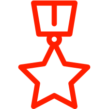 Icono de medalla de una estrella