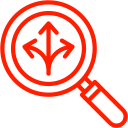 Lupa que se enfoca en 3 direcciones.